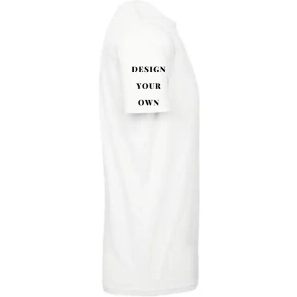 Design Your Own Men’s T-Shirt (White) – Custom Gym Shirt XS–5XL - Image 3