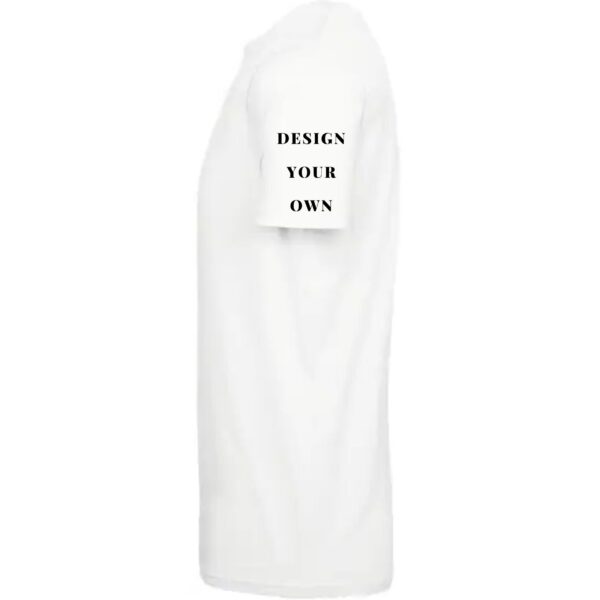 Design Your Own Men’s T-Shirt (White) – Custom Gym Shirt XS–5XL - Image 4