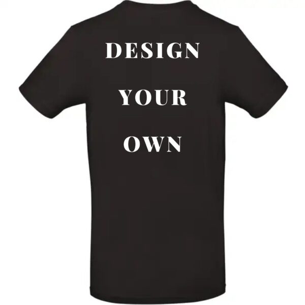 Design Your Own Men’s T-Shirt (Black) – Custom Gym Shirt XS–5XL - Image 2