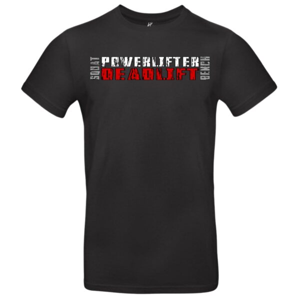 POWERLIFTER Squat Bench Deadlift T-Shirt - Pilt 2