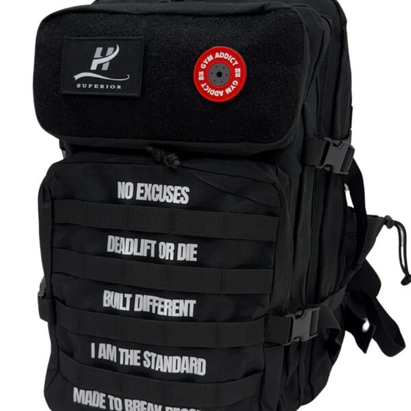STRONGMAN Tactical Backpack – front view of rugged gym and travel bag