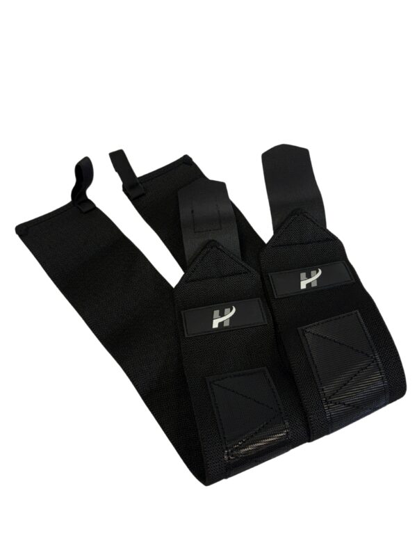 RHsuperior Wrist Wraps Light Black 50 cm – lightweight and flexible wrist support wraps for gym training