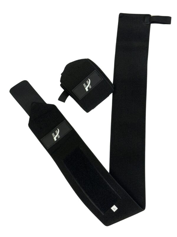 Wrist Wraps Strong Black 80 cm – Heavy-Duty Wrist Support for Lifting - Image 2