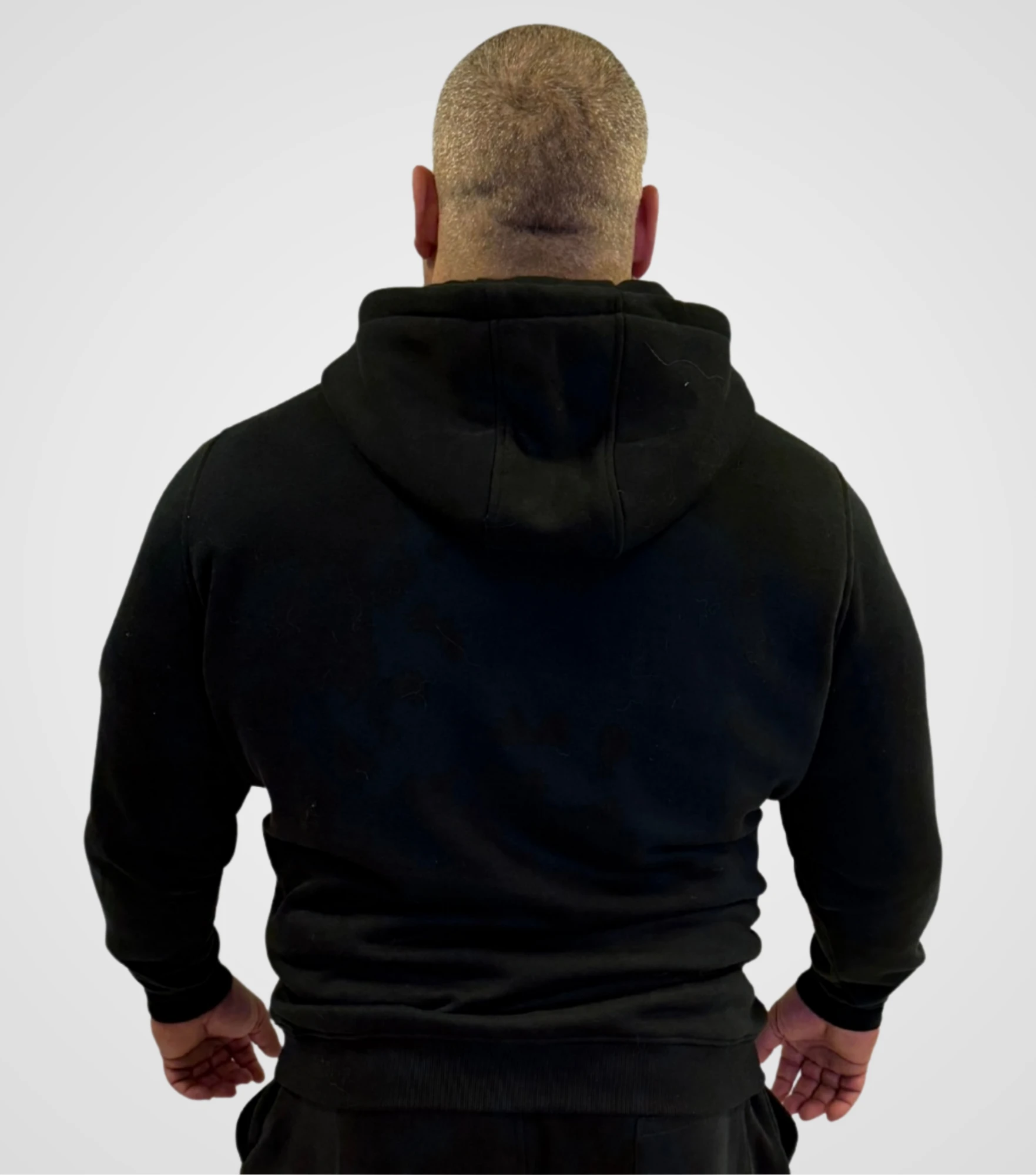 Strongman Zipper Hoodie, back view